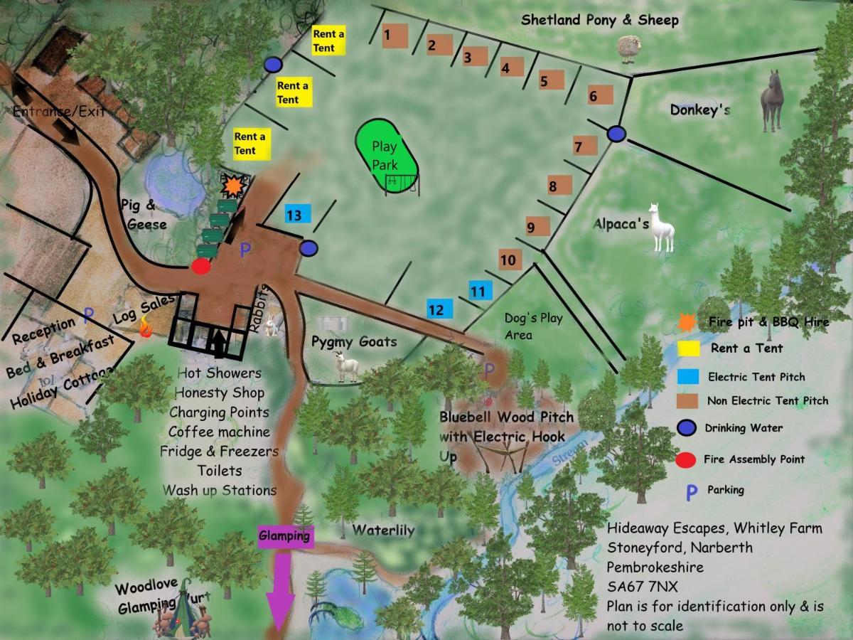 1 Glamping Tent With Kitchen & Electric On Small Family Campsite, No Bedding Supplied Нарберт Екстер'єр фото